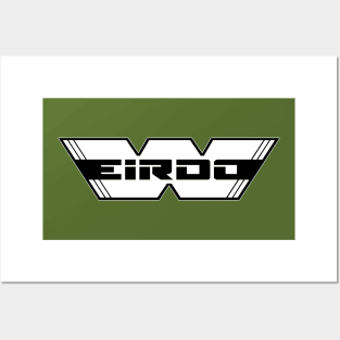 WEIRDO - Logo - White with black lettering - Dark Olive Posters and Art